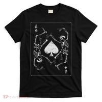 Goth Punk Ace Of Spades Card Shark Gambler Skeleton T-Shirt thumb 0
