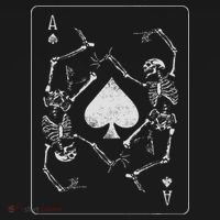 Goth Punk Ace Of Spades Card Shark Gambler Skeleton Women's Tank Top thumb 5