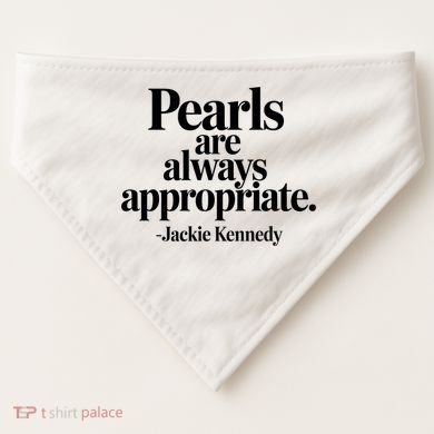 Groovy Pearls Are Always Appropriate Classic Pear USA-Made Doggie Bandana