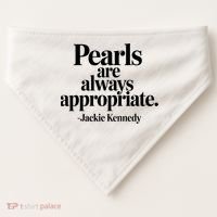 Groovy Pearls Are Always Appropriate Classic Pear USA-Made Doggie Bandana thumb 0