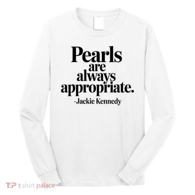 Groovy Pearls Are Always Appropriate Classic Pear Long Sleeve Shirt