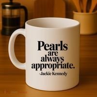 Groovy Pearls Are Always Appropriate Classic Pear Coffee Mug thumb 4
