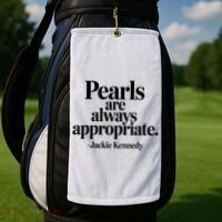Groovy Pearls Are Always Appropriate Classic Pear Golf Towel thumb 2