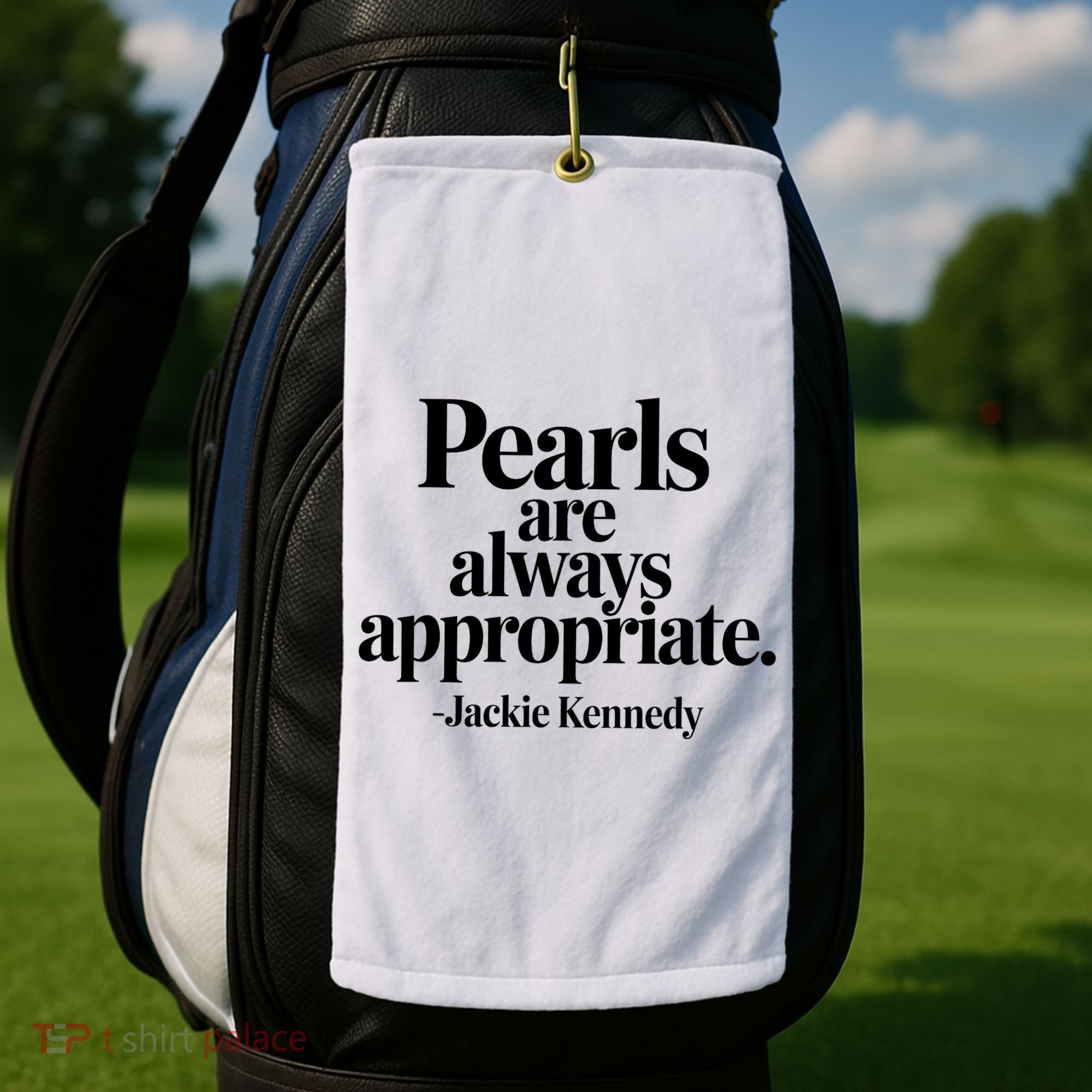Groovy Pearls Are Always Appropriate Classic Pear Golf Towel