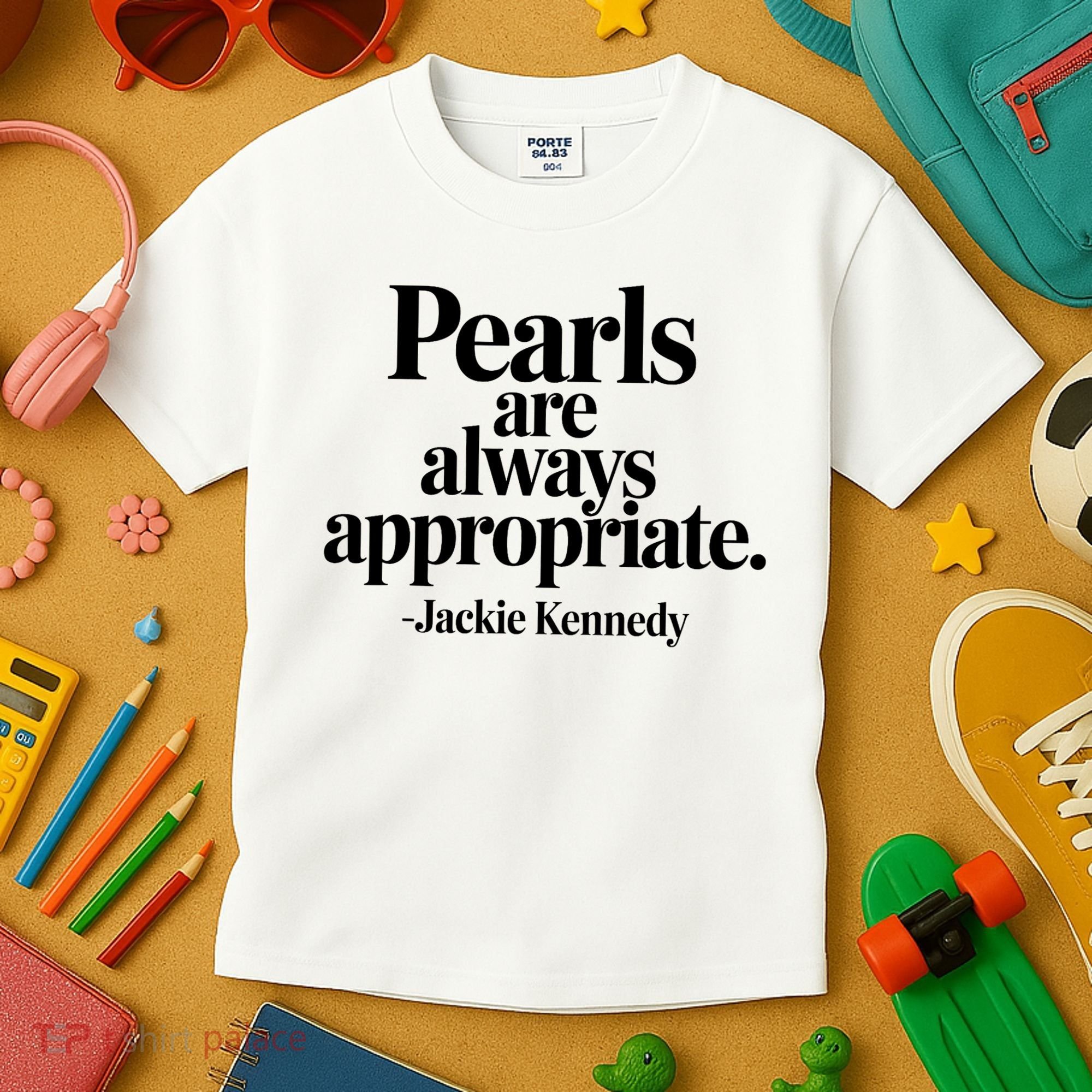 Groovy Pearls Are Always Appropriate Classic Pear Kids T-Shirt