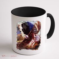 Guinea Pig American Flag 4th July Independence Eagle Coffee Mug thumb 1