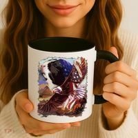 Guinea Pig American Flag 4th July Independence Eagle Coffee Mug thumb 3