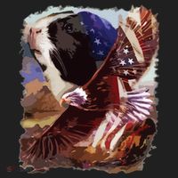 Guinea Pig American Flag 4th July Independence Eagle Tumbler thumb 3