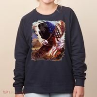 Guinea Pig American Flag 4th July Independence Eagle Women's Sweatshirt thumb 0