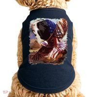 Guinea Pig American Flag 4th July Independence Eagle Doggie Tank thumb 0