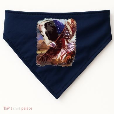 Guinea Pig American Flag 4th July Independence Eagle USA-Made Doggie Bandana