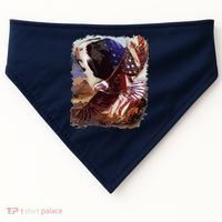 Guinea Pig American Flag 4th July Independence Eagle USA-Made Doggie Bandana thumb 0