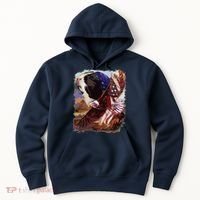 Guinea Pig American Flag 4th July Independence Eagle Hoodie thumb 0