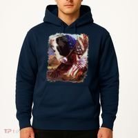 Guinea Pig American Flag 4th July Independence Eagle Hoodie thumb 2