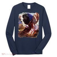 Guinea Pig American Flag 4th July Independence Eagle Long Sleeve Shirt thumb 0