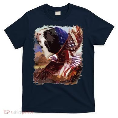 Guinea Pig American Flag 4th July Independence Eagle T-Shirt