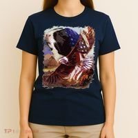 Guinea Pig American Flag 4th July Independence Eagle T-Shirt thumb 4