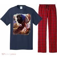 Guinea Pig American Flag 4th July Independence Eagle Pajama Set thumb 0