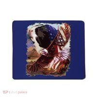 Guinea Pig American Flag 4th July Independence Eagle Mousepad thumb 0