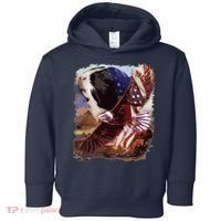 Guinea Pig American Flag 4th July Independence Eagle Toddler Hoodie thumb 0