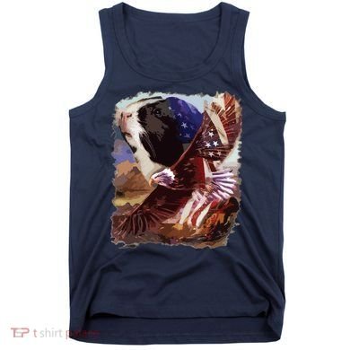 Guinea Pig American Flag 4th July Independence Eagle Tank Top