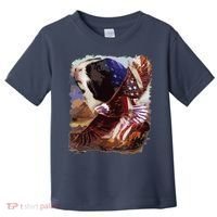 Guinea Pig American Flag 4th July Independence Eagle Toddler T-Shirt thumb 0