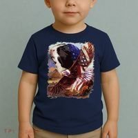 Guinea Pig American Flag 4th July Independence Eagle Toddler T-Shirt thumb 2
