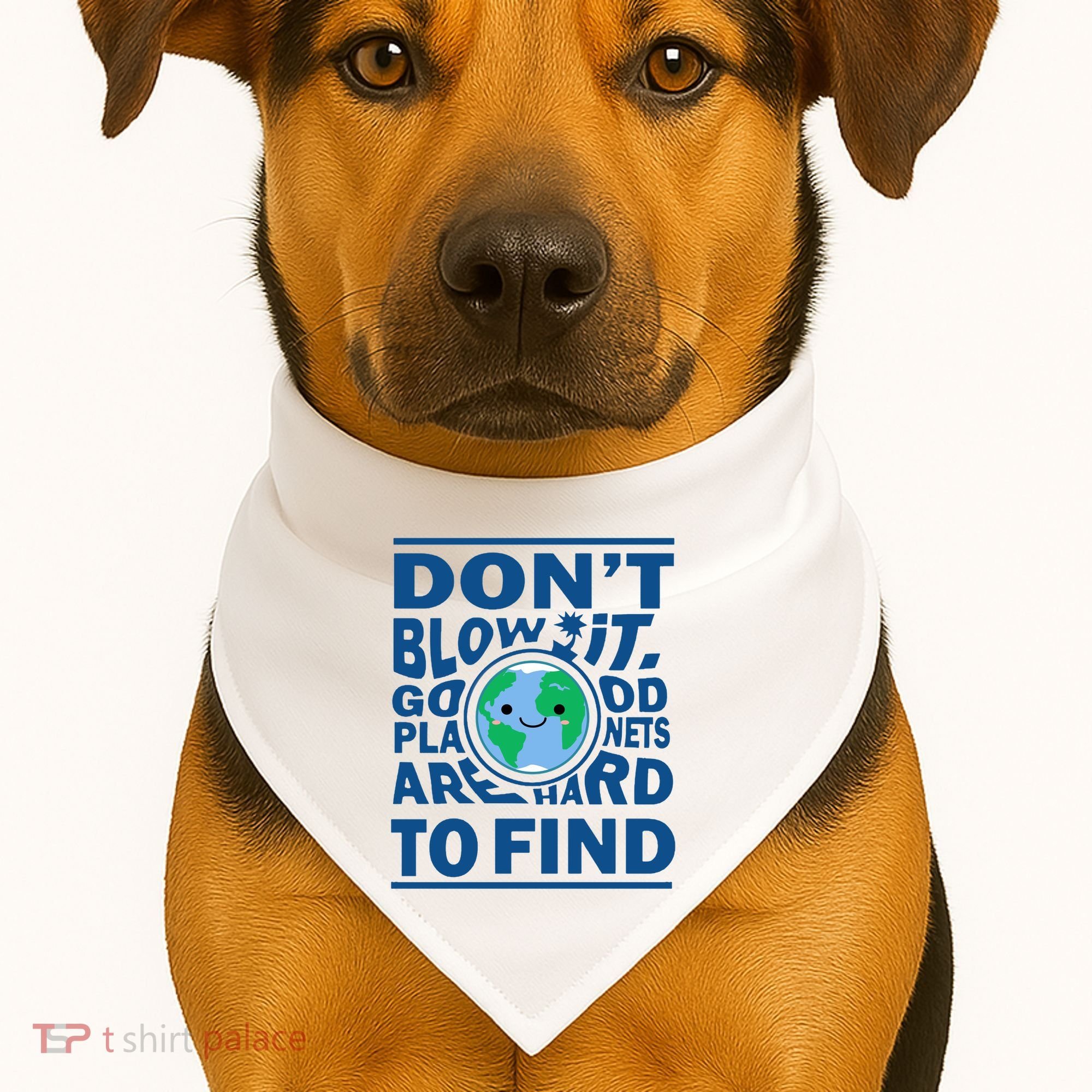 Good Planets Are Hard To Find Earth Day USA-Made Doggie Bandana