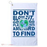 Good Planets Are Hard To Find Earth Day Golf Towel thumb 0