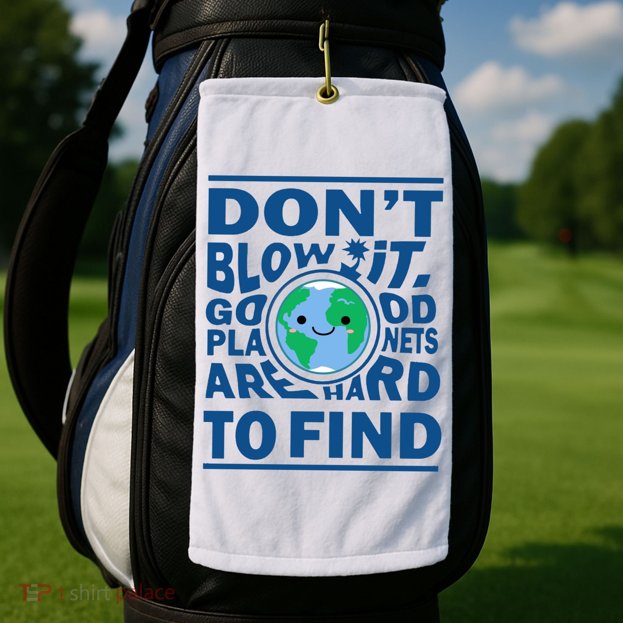 Good Planets Are Hard To Find Earth Day Golf Towel