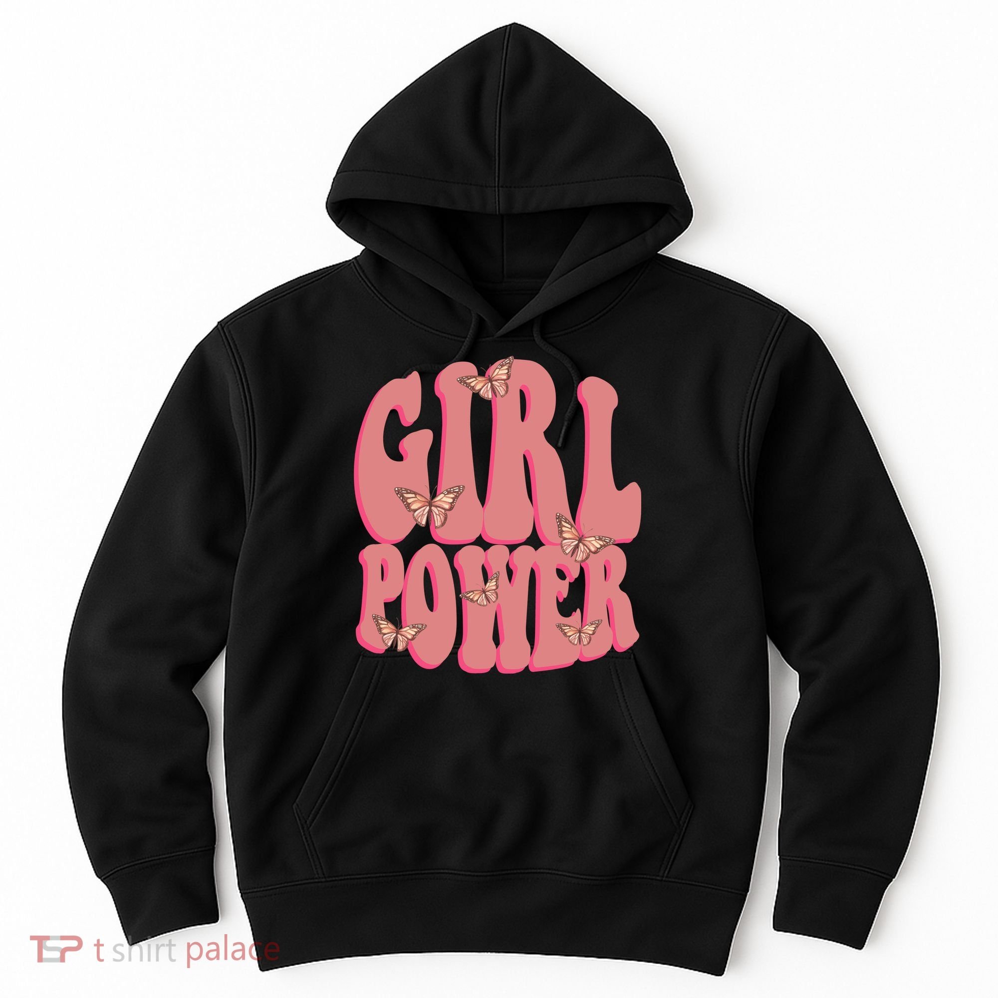 Girl Power Butterfly Retro Hoodie