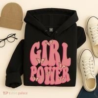 Girl Power Butterfly Retro Hoodie thumb 4