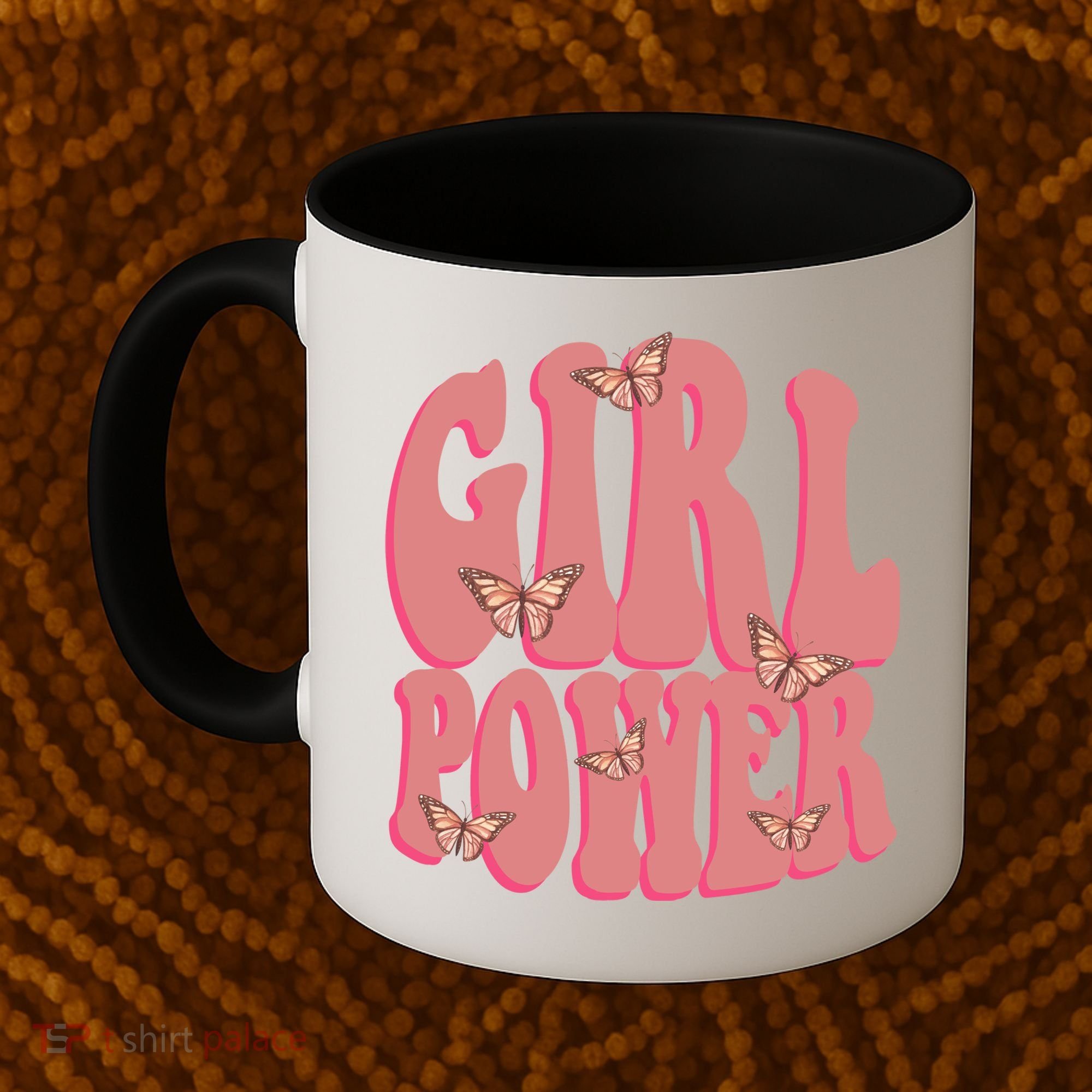 Girl Power Butterfly Retro Coffee Mug
