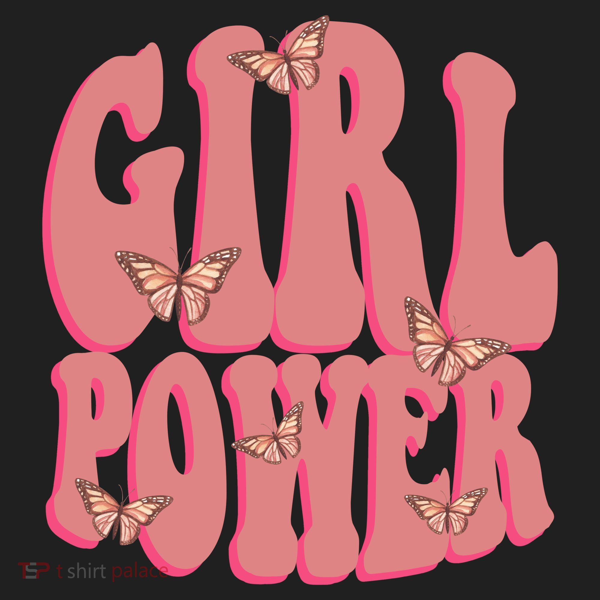 Girl Power Butterfly Retro Beanie