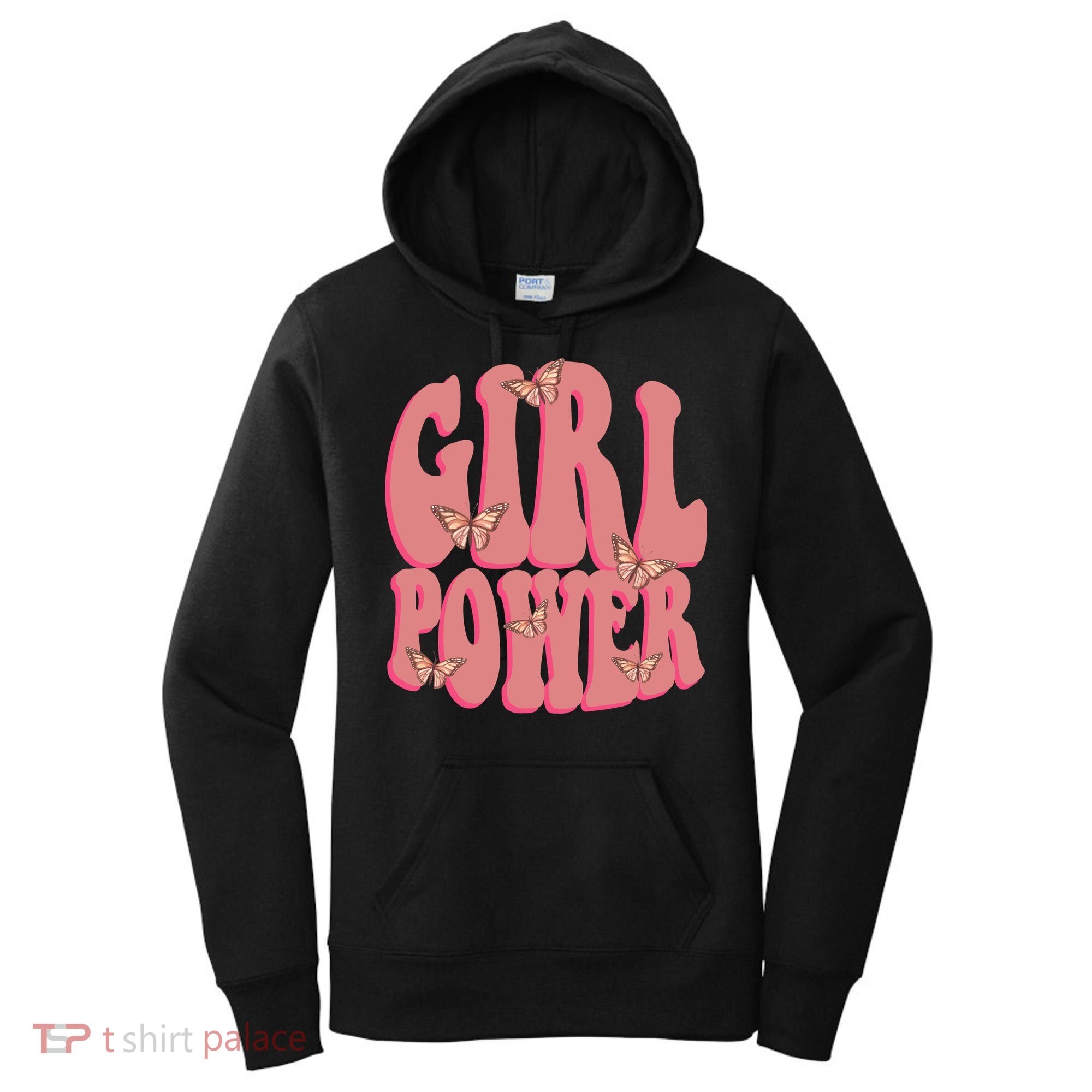 Girl Power Butterfly Retro Women's Hoodie