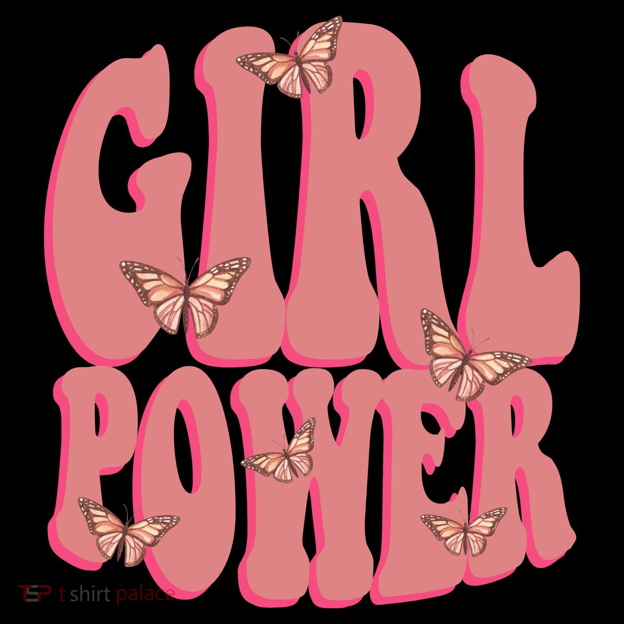Girl Power Butterfly Retro Women's Hoodie