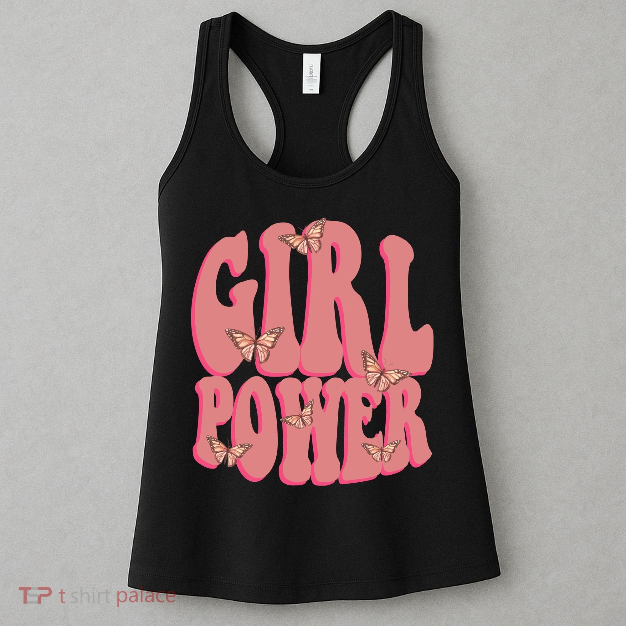 Girl Power Butterfly Retro Women's Tank Top