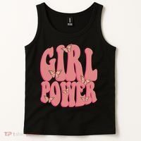 Girl Power Butterfly Retro Tank Top thumb 2