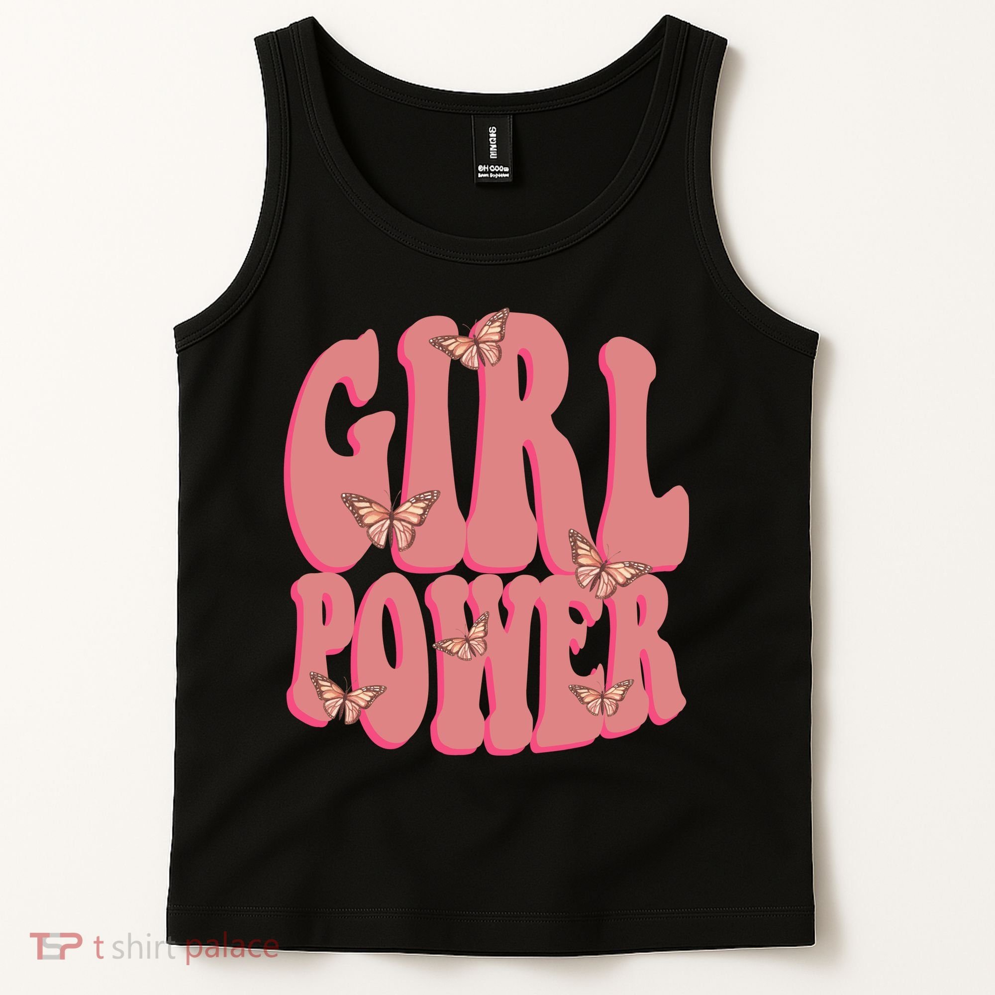 Girl Power Butterfly Retro Tank Top
