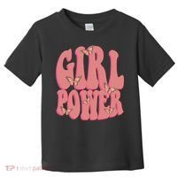 Girl Power Butterfly Retro Toddler T-Shirt thumb 0