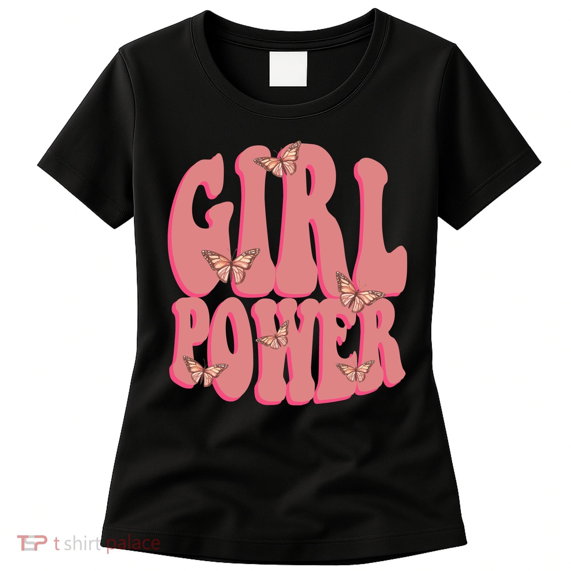 Girl Power Butterfly Retro Women's T-Shirt