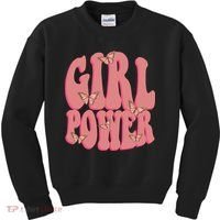 Girl Power Butterfly Retro Kids Sweatshirt thumb 0