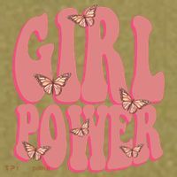 Girl Power Butterfly Retro Garment-Dyed Women's Muscle Tee thumb 6