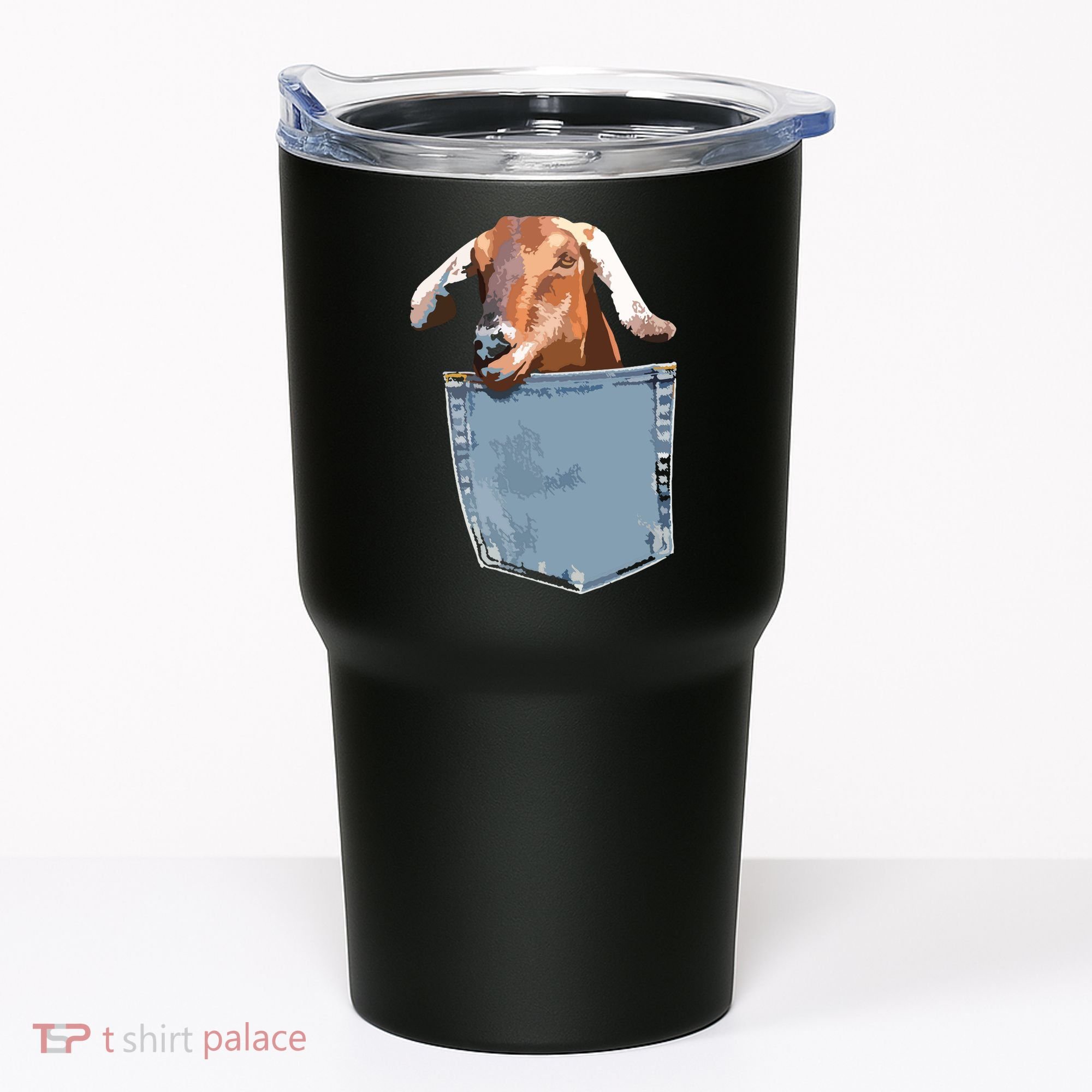 Goat Pocket Baby Goat Peeking Funny Goat Animal Tumbler