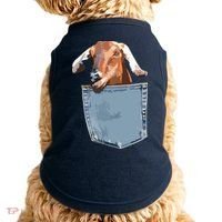 Goat Pocket Baby Goat Peeking Funny Goat Animal Doggie Tank thumb 0