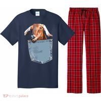 Goat Pocket Baby Goat Peeking Funny Goat Animal Pajama Set thumb 0