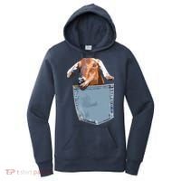 Goat Pocket Baby Goat Peeking Funny Goat Animal Women's Hoodie thumb 0