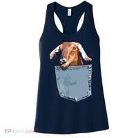 Goat Pocket Baby Goat Peeking Funny Goat Animal Women's Tank Top thumb 0