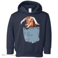Goat Pocket Baby Goat Peeking Funny Goat Animal Toddler Hoodie thumb 0