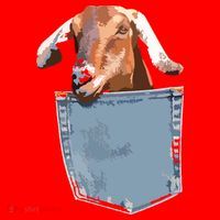Goat Pocket Baby Goat Peeking Funny Goat Animal Santa Hat thumb 1